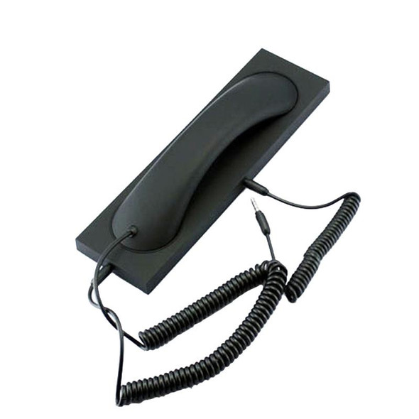 3.5mm Universal Office Mobile Phone Retro External Headset Mobile Phone Handset(Black)