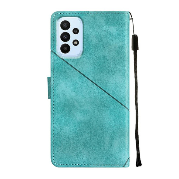 For Samsung Galaxy A52 5G / 4G Skin-feel Embossed Leatherette Phone Case(Green)