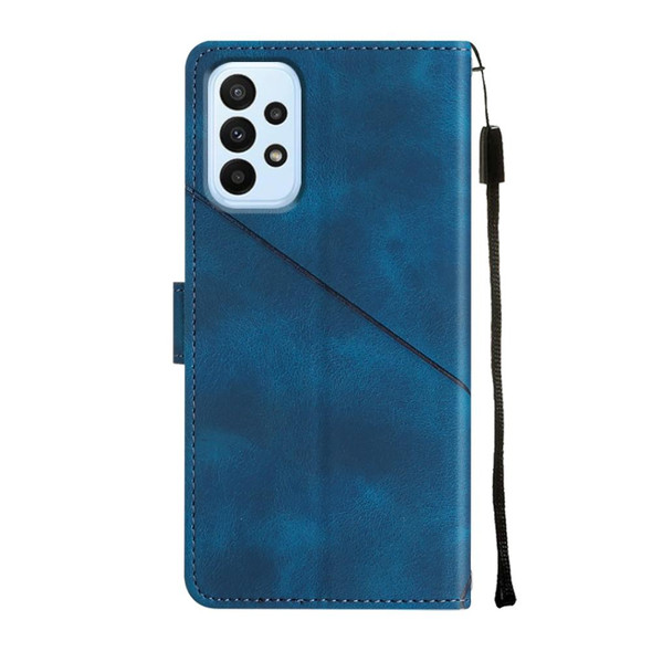 For Samsung Galaxy A32 5G / M32 5G Skin-feel Embossed Leatherette Phone Case(Blue)