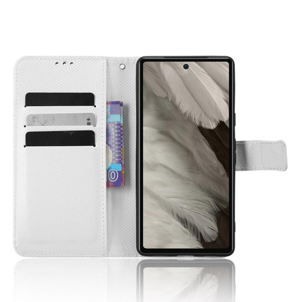 For Google Pixel 7a Diamond Texture Leatherette Phone Case(White)