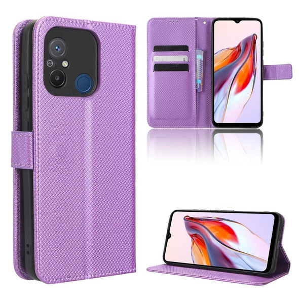 For Xiaomi Redmi 12C / 11A Diamond Texture Leather Phone Case(Purple)