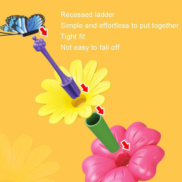 144pcs/set Children Intellectual Development DIY Assembly Flower Arrangement Toys