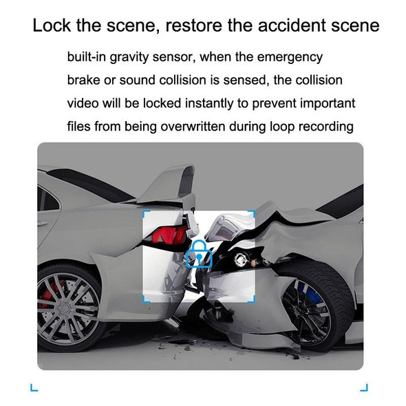 M1 Hidden Driving Recorder WiFi Phone Connecting Car Parking Monitoring 1080P HD Recorder(Without Button+USB Short Line)