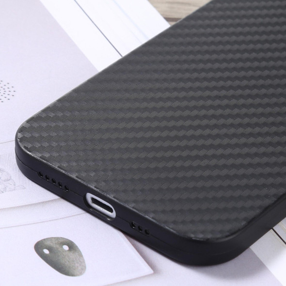 Carbon Fiber Texture PP Protective Case - iPhone 12 mini(Black)