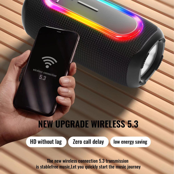 HOPESTAR P60 IPX6 Waterproof 10W 66mm Outdoor Bluetooth Speaker(Grey)