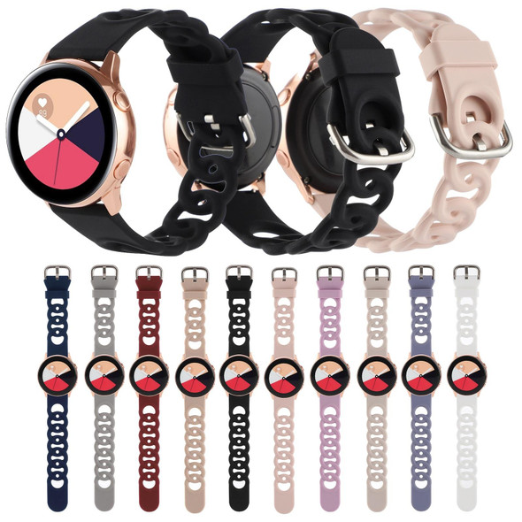 20mm Donut Hollow Silicone Watch Band(Starlight)