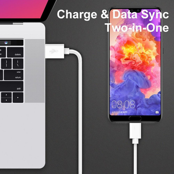 2 in 1 1m USB to USB-C / Type-C Data Cable + 30W QC 3.0 4 USB Interfaces Mobile Phone Tablet PC Universal Quick Charger Travel Charger Set, UK Plug(White)