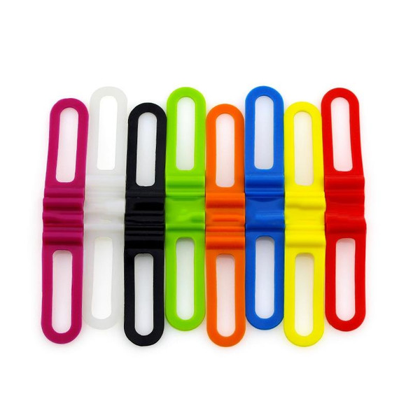 10 PCS High Elastic Silicone Straps Bicycle Fixed Strap Car Light Beam, Size: One Size(Blue)