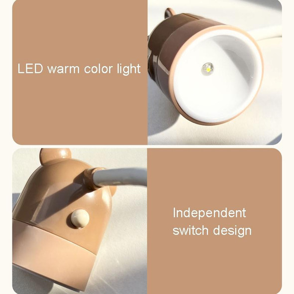 KD201 Portable Lamp Hanging Neck Reading LED Night Light, Style: Bear (Orange+Green)