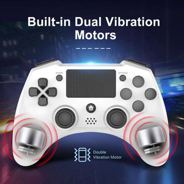 398 Bluetooth 5.0 Wireless Game Controller for PS4 / PC / Android(White)