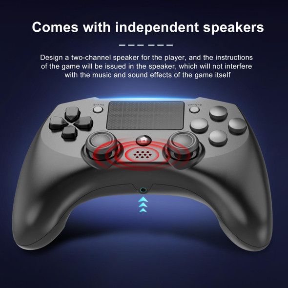 398 Bluetooth 5.0 Wireless Game Controller for PS4 / PC / Android(Black)