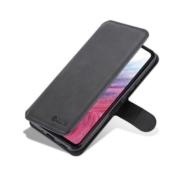 For Samsung Galaxy A54 5G AZNS Calf Texture Horizontal Flip Leatherette Phone Case(Black)