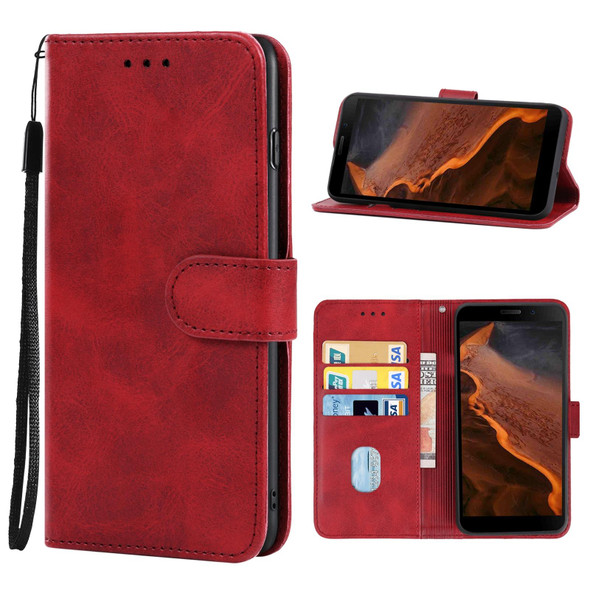 For Doogee S61/S61 Pro Leatherette Phone Case(Red)