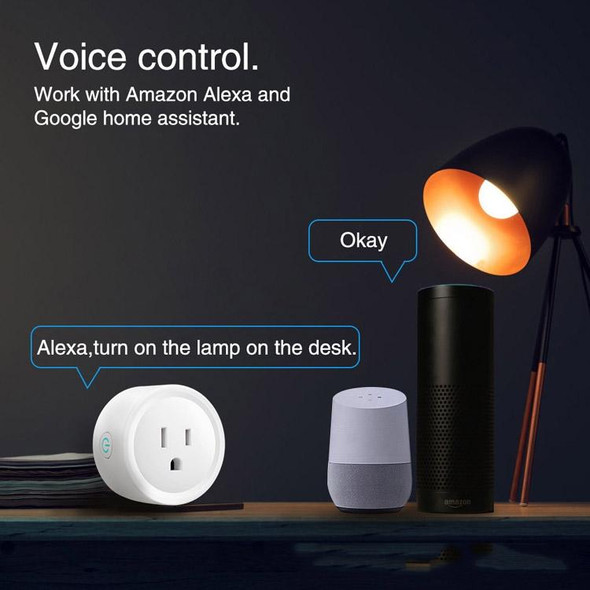 Tuya Smart App Wifi Smart Socket Phone Remote Timing Voice Switch Supports Alexa EU Plug, Style: 20A Power Model