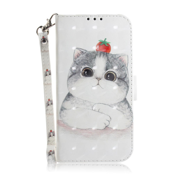 For Xiaomi Redmi Note 12 Pro+ 3D Colored Horizontal Flip Leather Phone Case(Cute Cat)