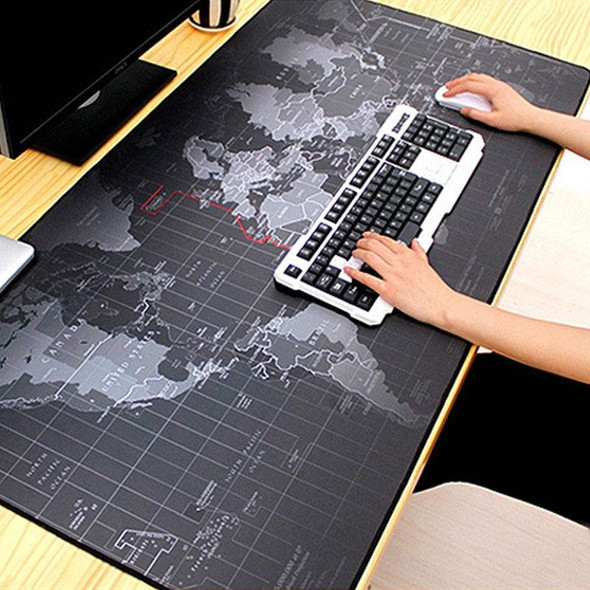 Extended Anti-Slip World Map Desk Pad - Large 80x40cm