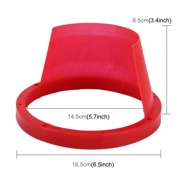 2 PCS 6.5 inch Car Auto Loudspeaker Plastic Waterproof Cover with Protective Cushion Pad, Inner Diameter: 14.5cm(Red)