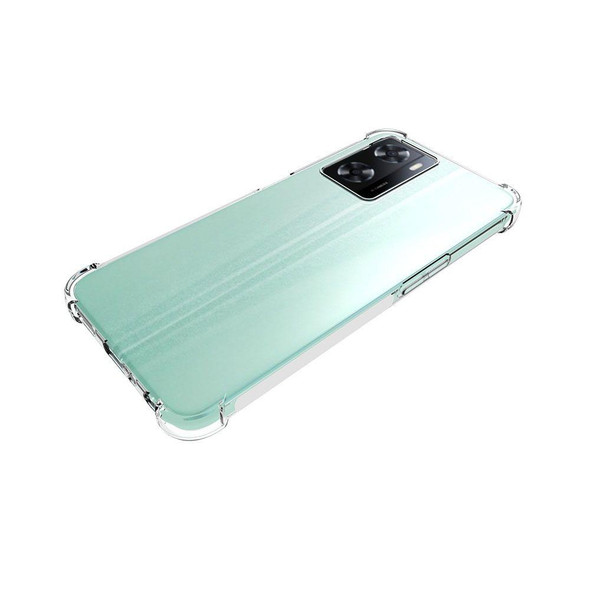 For OPPO A57 Shockproof Non-slip Thickening TPU Phone Case(Transparent)