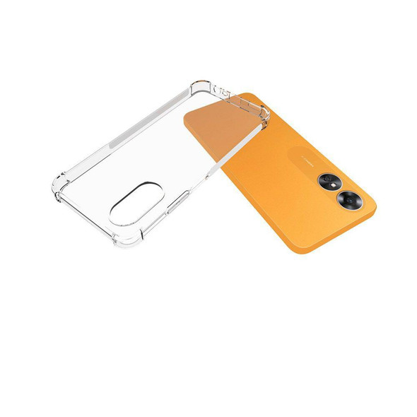 For OPPO A17 Shockproof Non-slip Thickening TPU Phone Case(Transparent)