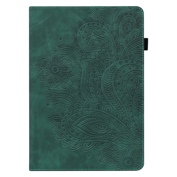 For Samsung Galaxy Tab A 9.7 T550 / T555 Peacock Embossed Pattern Leatherette Tablet Case(Green)