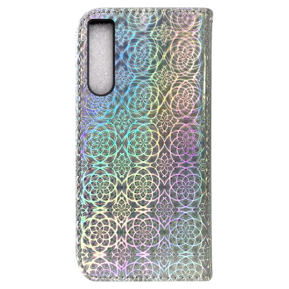 For Sony Xperia 10 IV 2023 Colorful Magnetic Buckle Leatherette Phone Case(Silver)