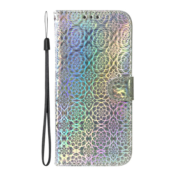 For Sony Xperia 1 IV 2023 Colorful Magnetic Buckle Leatherette Phone Case(Silver)