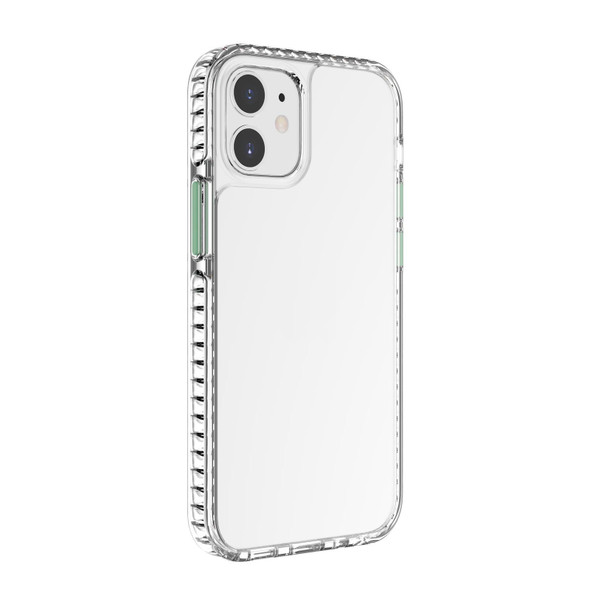 2 in 1 Ultra Clear Shockproof PC+ TPU Case with Removable Color Button - iPhone 12 mini(Green)