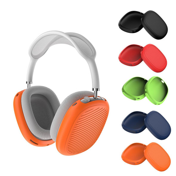 T2 For Apple AirPods Max 1pair Bluetooth Headset Anti-Fall Silicone Protective Case(Orange)