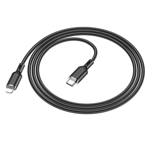 Borofone BX90 Type-C to 8 Pin Cyber PD Charging Data Cable, Length:1m(White)