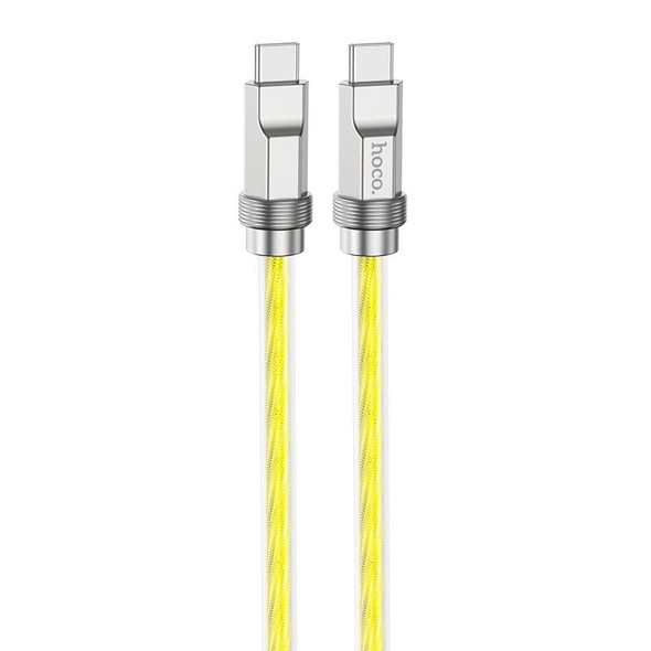 hoco U113 100W USB-C/Type-C to USB-C/Type-C Silicone Data Cable, Length: 1m(Gold)