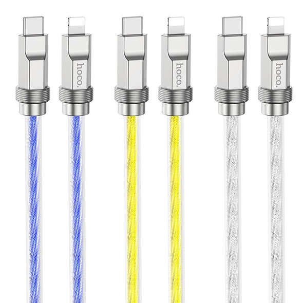 hoco U113 PD 20W USB-C/Type-C to 8 Pin Silicone Data Cable, Length: 1m(Silver)