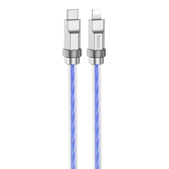 hoco U113 PD 20W USB-C/Type-C to 8 Pin Silicone Data Cable, Length: 1m(Blue)