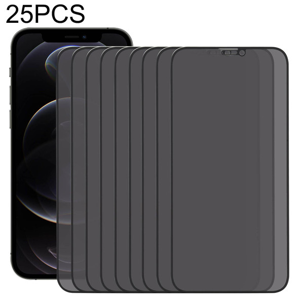 25 PCS Anti-peeping Plasma Oil Coated High Aluminum Wear-resistant Tempered Glass Film - iPhone 12 / 12 Pro