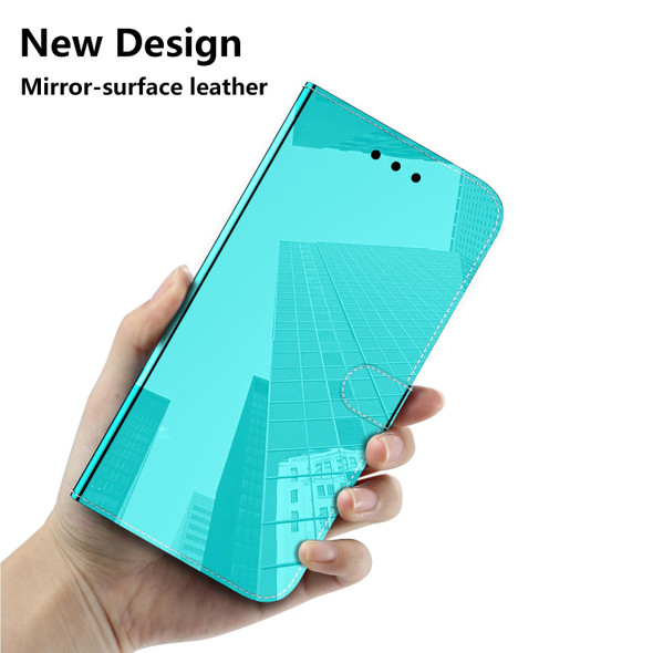 For Sony Xperia 10 IV 2023 Imitated Mirror Surface Horizontal Flip Leatherette Phone Case(Mint Green)