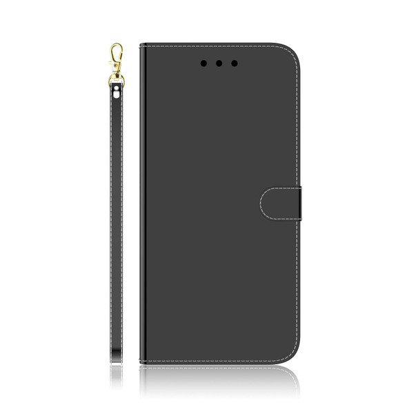 For Sony Xperia 10 IV 2023 Imitated Mirror Surface Horizontal Flip Leatherette Phone Case(Black)