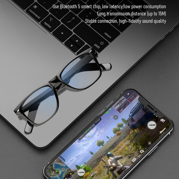 E10-C Binaural Call Smart Bluetooth Glasses Earphone(Blue Light Filter)