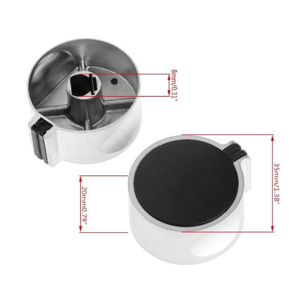 1pair  8mm  Metal Round Gas Stove Switch Knob Cooker Hob Switch