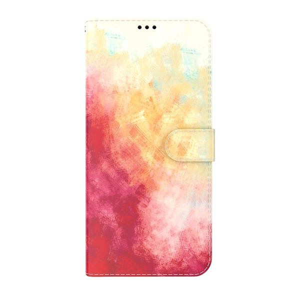 For Honor X7a Watercolor Pattern Flip Leatherette Phone Case(Spring Cherry)