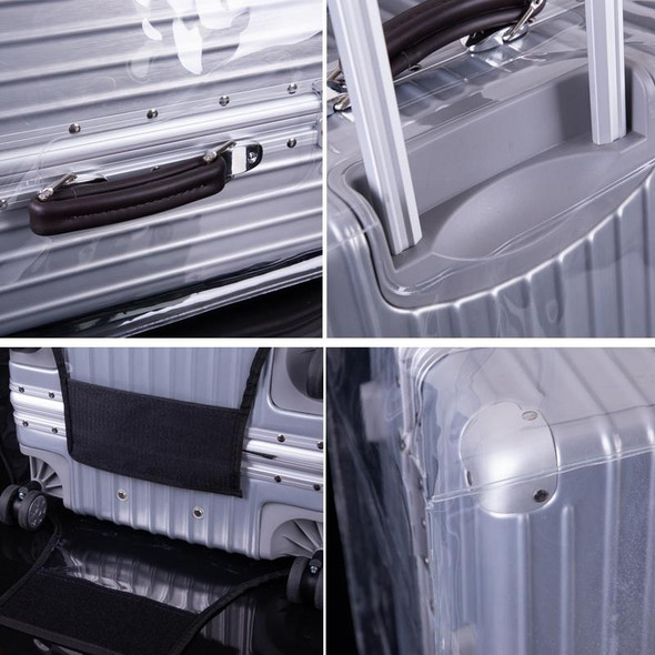 22 Inch Rimless Transparent Waterproof PVC Trolley Suitcase Cover Dustproof Protective Cover