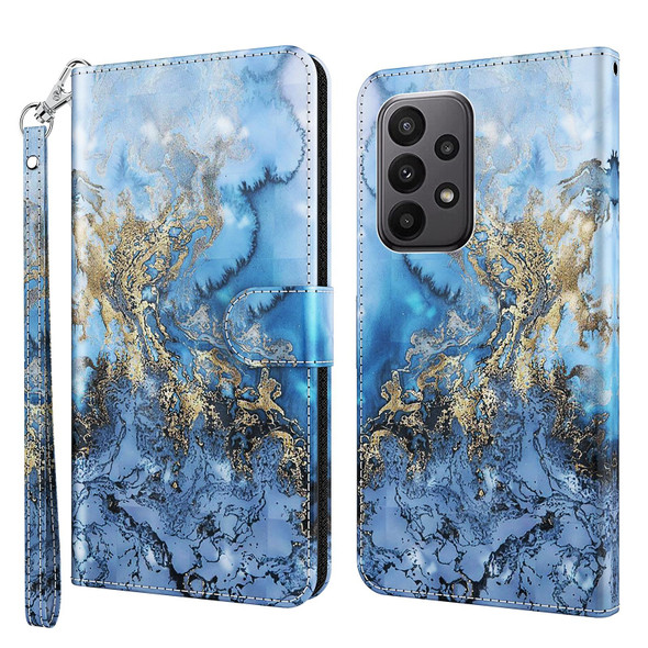 For Samsung Galaxy A24 3D Painting Pattern TPU + PU Leatherette Phone Case(Milky Way)