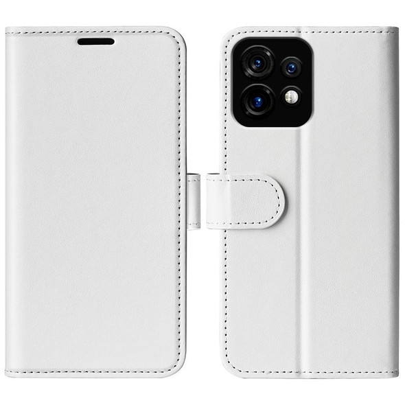 For Motolora Moto X40 R64 Texture Horizontal Flip Leatherette Phone Case(White)