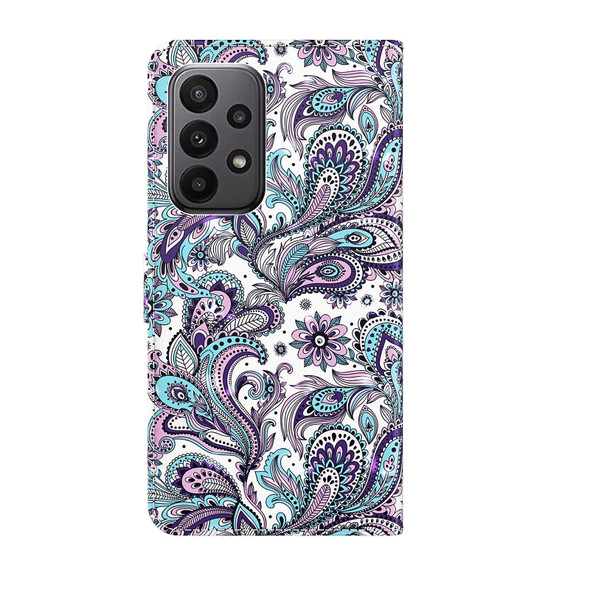 For Samsung Galaxy A24 3D Painting Pattern TPU + PU Leatherette Phone Case(Swirl Pattern)