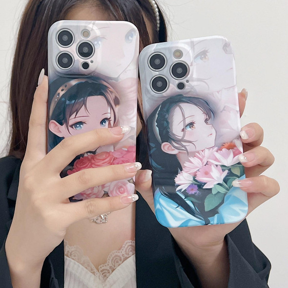 For iPhone 11 Pro Max PC Phone Case(Holding Roses)