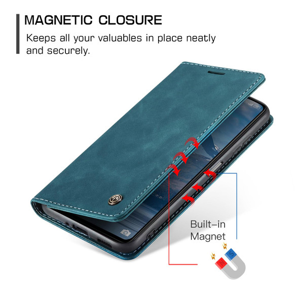 For OPPO Reno8 T 5G CaseMe 013 Multifunctional Horizontal Flip Leatherette Phone Case(Blue)