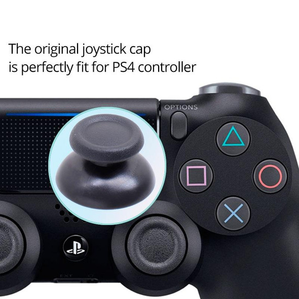 For PS4 10pcs Controller Joystick Mushroom Cap(Grey)