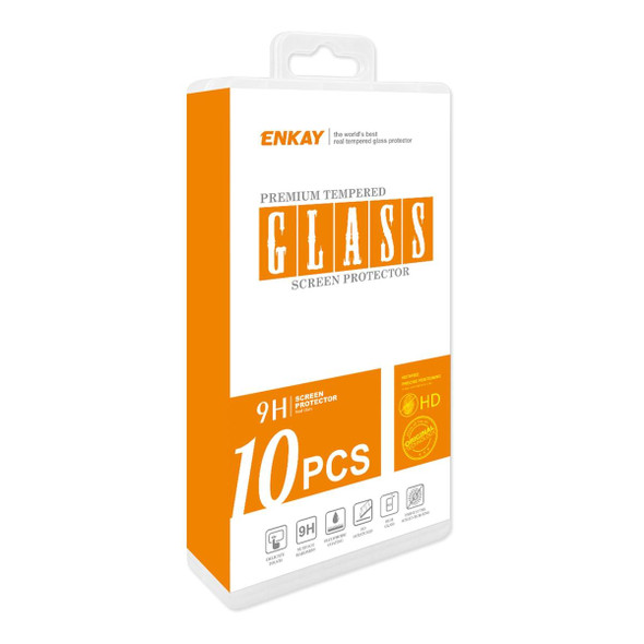 For Samsung Galaxy M14 10pcs ENKAY Hat-Prince 0.26mm 9H 2.5D High Aluminum-silicon Tempered Glass Film