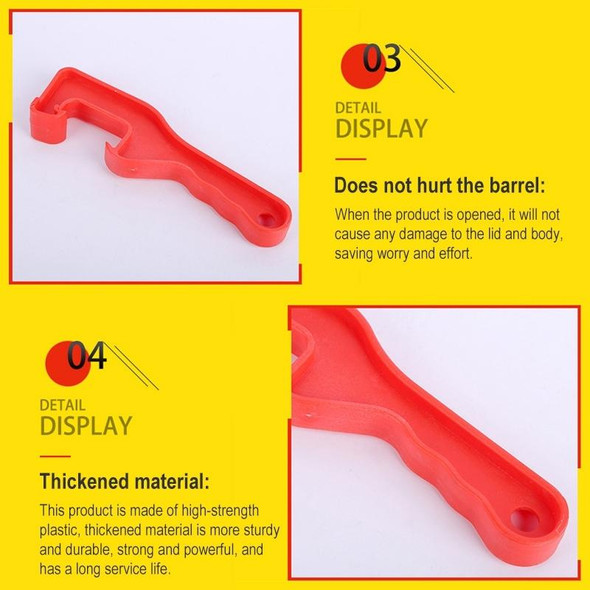 10 PCS Waterproof ABS Bucket Opener Thicken Paint Bucket Open Cover Wrench Tool, Random Color Delivery