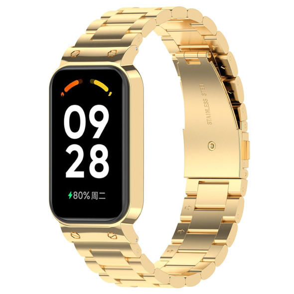 For Redmi Band 2 Three-bead Steel Watch Band(Gold)