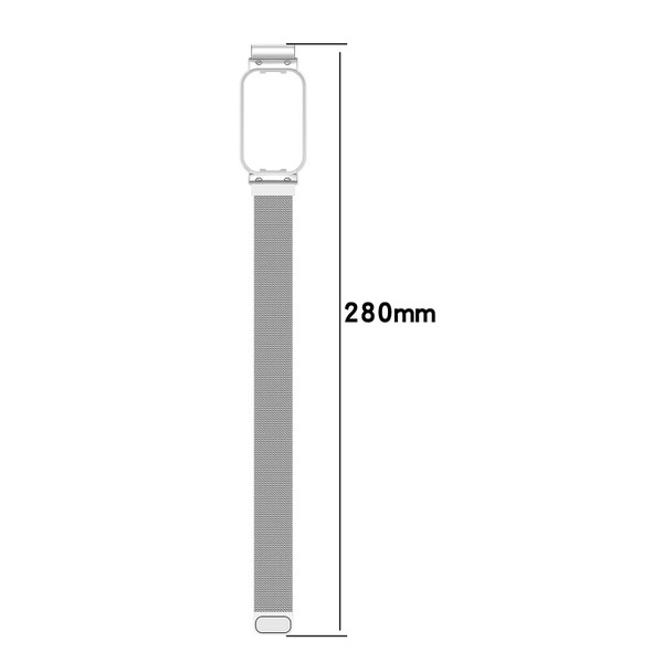 For Redmi Band 2 2 in 1 Milan Metal Watch Band(Silver)