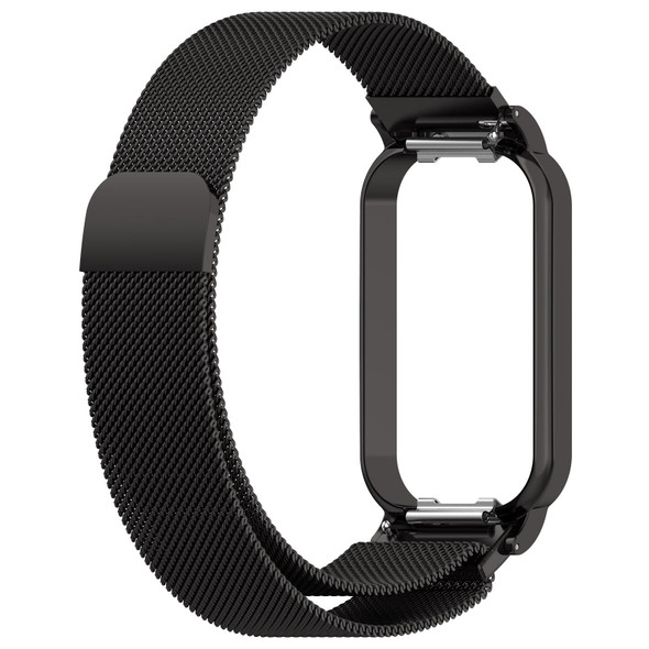 For Redmi Band 2 2 in 1 Milan Metal Watch Band(Black)